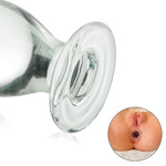 Glass Anal Plug Bomb Butt Plug Trainer G-Spot Prostate Massage Sex Toy For Men Women Vaginal Anal Play (S)