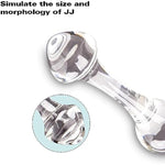 Glass Pleasure Wand, Crystal Double-Ended Mushroom Head Anal Butt Plug For G-Spot Stimulation Sex Toys Adult Products(A)