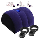 Sex Toys Half Moon Pillow Handcuffs - Dildo Mount Inflatable Pillow Bondage Wrist Legs Cuffs Sex Women G Spot Position Cushion Multifunctional Inflatable For Couples Women And Men(Blue)