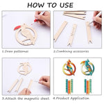 Wood Birds Wind Chime Kit, 16 Piece DIY Craft Kit for Holiday Party Birthday Decor