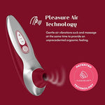 Pow Blue Male Masturbator Penis Stroker & Womanizer Pro40 Red Pleasure Air Clitoris Sucker - Adult Sex Toys Bundle