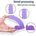 4 In Realistic Small Dildo,Beginner Anal Plug,Soft Anal Dildo With Curved Shaft And Balls,Adult Anal Sex Toy Women Men Couples.Experience Multi-Purpose Mini Style(Purple)