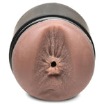 Mistress Double Shot Ass & Mouth Stroker For Men & Couples. Textured Inner Tunnel Soft & Easy-To-Clean Mouth & Ass Male Stroker, 3 Piece Set, Dark.