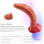 8.66 Inch Realistic Huge Silicone Dildo For Women? Big Dildo With Strong -Suction Cup?Adullt Toys For Women Pleasure Dildo ?Dildo For Men (8.66 Red Gold)