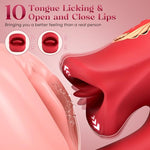 Tongue Rabbit Vibrator G Spot Vibrator Dildo Sex Toys Rose Toy for Women