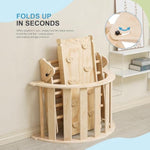 Pikler Triangle Set For Toddlers, 7-In-1 Foldable Baby Climbing Toys With Safety Strap, Indoor Solid Wooden Arch, Ramp, Ladder For Active Play - Classic