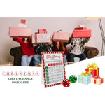 Exchange Dice Game, One Instruction Standing Sign With 2 Dice, Christmas Group Party Game, Xmas Gift Swap Game-Sdge02