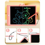 10 Inch LCD Writing Tablet for Kids Ages 3-8, Electronic Doodle Board, Pink
