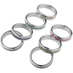 Sex Toys Cock Ring Stainless Steel Penis Ring Delayed Ring For Male Lasting For Cock Training Light Blue 44Mm