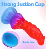 7.5 inch Girth Huge Dildo Silicone Animal Anal Dildo with Strong Suction Cup, Thrusting Knot Dildos G Spot Dildos Anal Toys for Women Men, Fantasy Colorful Dildos Adult Sex Toys for Couples Gay Les