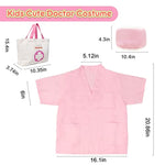 Toy Doctor Kit For Girls, Pretend Play Toy Doctor Set With Dog , Carrying Bag, Stethoscope & Dress Up Costume Gift For Kids Toddlers Ages 3 4 5 6 Year Old For Role Play