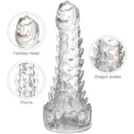 Monster Dildo,7.8In Clear Dildo Dragon Dildo With Suction Cup,Fantasy Dildo Adult Sex Toys For Women Men And Couples