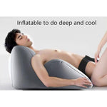 Intimacy Pillow For Couples - Inflatable Wedge Cushion, Sex Furniture Support With Travel Bag, Hip Positioning Pillow For Bed & Outdoor Use (Grey)