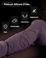 3.7' Diameter Silicone Dildo,Black,14.4'Thick Ultra Realistic Dildo