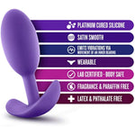 Sex Toys–Luxe Wearable Vibra Slim Plug–4" Medium Motion-Activated Anal Plug–Body-Safe Silicone Butt Plug–Hands-Free Anal Play & Prostate Stimulation–Women, Men & Couples – Purple