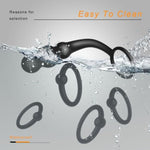 Silicone Anal Plug With Penis Ring,4 Pcs Cock Rings,Plug Beads,Anal Sex Toys,Anal Toys For Men,Women And Beginners,Sex Toy For Vagina,Anal Training For Trainer,Anal Butt For Couples,G Spot Plug Toy.