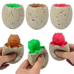 3 Pcs Set Squeeze Toys Squishes Toy Decompression Colorful Evil Dinosaur Pop Out Eggs Squeeze Toys,Sensory Fidget Toys,Stress Relief For Kids & Adult Tricky Funny Novelty Toy