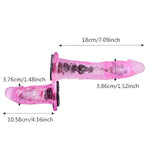 Vibrating Strap On Dildo Dong With Adjustable Harness For Lesbian Realistic Anal Sex Toys For Female Masturbation(Pink)