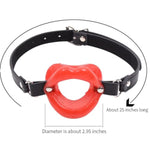 Open Mouth Gag Red Lip Shape Silicone Mouth Plug Bdsm O Ring Bondage Sm Sex Toy For Adults Couples Oral Slave Games Sex Play Leder Bodnage Fesseln Fetisch