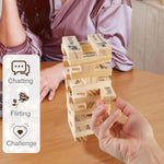 48Pcs Super Naughty Block Tower Game, Couple Adult Valentine Tumbling Tower Block Game For Date Night Ideas, Stacking Wooden Blocke For Grown Ups