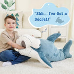 37 Inch Hammerhead Shark Stuffed Animal Giant Soft Plush Shark Toy Realistic Blue Ocean Animal Gift For Kids And Adults