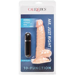 10-Function Mr. Just Right 5.25 Inch Dildo Vibrator With Sturdy Suction Cup Ivory Se-0235-20-2