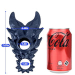 Cock Ring Penis Sleeve Extender Wolf Shape Male Penis Enlargement Ring Testicles Stretcher Massage Wrinkles Erection Enhancement Delayed Ejaculation Men Couple Pleasure Sex Toys (Dark Blue)