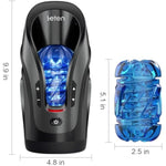 Leten King Pro Min Automatic Quickshot Male Masturbator Cup With Voice & 10 Thrusting & Sucking Stimulate Electric Penis Stroking Ultra Long Telescopic Cock Stroker Dual Open Auto Pocket Pussy Sleeve