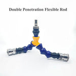 Vac-u-Lock to Double Vac-u-Lock Adapter with Flexible Rods Sex Machine Attachment Double Penetration for Vac-u-Lock Dildos Masturbator