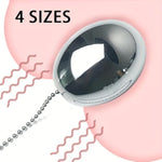 Metal Anal Beads Butt Plug Set Stainless Steel Anal Beads With Safety Chain Anal Training Kit For Beginners Advanced Users Prostate Massager Mens Anal Training(Xl)