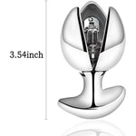 Opening Lotus Anal Plug, Heavy Duty Stainless Steel Anal Trainer Butt Expander With Lock
