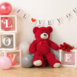 Big Teddy Bear Large Teddy Bear Stuffed Animal Birthday Valentines Day Plush For Kids And Girlfriend 36 Inch Red