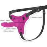 Women Wearable Straps Set For Double Strap-Ons Realistic Classic Soft Silicone Dildo Toy For Couples Adjustable Waist Pants Strapless For All Women Couple (Pink)