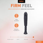 Anaconda Silicone Dildo, 7 Inch, Onyx, Ergonomic Handle