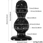 11.41'' Super Huge 4.13'' Thick Wide Girth Butt Plug Anal Dildo With Strong Suction Cup Unique Shape G-Spot Knot Dildos Anus Dilator Prostate Stimulation Sex Toys For Women Men Advanced Player Master