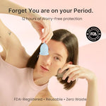 Menstrual Cup - Soft Reusable Period Cups for Women - Large, Gray