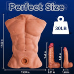 26Lb Ai Video Recognition Male Torso Sex Machine Masturbator With 2 Interchangeable Dildo, Thrusting & Vibrating Fuck Machine For Women, Realistic Tight Anal Hole For Men Penis Stroker Unisex