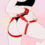 Bdsm Bondage Restraints Sex Toys - Adjustable Leather Restraint Sets With Ankle Handcuffs Thigh Cuffs Blindfold Cross & Waist Strap Adult Straps Games For Men Women And Couples Foreplay Pleasure