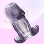 4 Piece Hollow Anal Plug Set, Butt Plug Douche Enema Anal Dilator Soft Speculum Buttplug Trainer For Ass Tunnel Prostate Massager Sex Toys With Curved Base For Men Women Gay Games (Black)