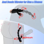 3 Motors Anal Plug Aanal Beads, Ultra-Soft Liquid Silicone Vibrating Butt Plug, Graduated Anal Toys Prostate Massager With 10 Vibrations, Rechargeable Anal Sex Toys For Men & Women And Couples