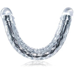 15.1 Inch Super Long Double Ended Dildo With Internal Bendable Metal Stand Dragon Scales Double Sided Dildo Sex Toys Adjustable Double Dildos Realistic Dildos For Women Men Couple Anal Dildo