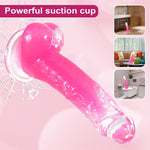 8.5 In Glow In The Dark Dildo,Big Jelly Dildo With Strong Suction Cup For For Men Women