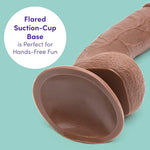 Lifelike Lover Realistic Dildo - 6 Inch Suction Cup Dildo For Women - Beginner With Flexible Shaft And Balls - Harness Compatible Strap On - Adult Sex Toy - Flesh Brown