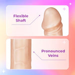 Flash Double Ended Dildo, Super Long Double Dong, Flexible Realistic Double-Sided Dildo Penis, Sex Toys For Couple Men Women Lesbian Gay Colour Of Light Brown (Flash)