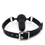 Realistic Silicone Dildo Gag For Sex Games, Open Mouth Sex Penis Gag Muzzles, Silicone Sex Toys Bondage Ball Gags For Sm Games (Black-1)