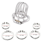 Stainless Steel Chastity Locked Men'S Virginity Lock Belt Short Male Cock Cage T745 (45Mm M Size)