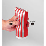 TENGA TOC-202S Gentle Soft Case Squeezable Pre-Lubricated Male Masturbator Vacuum Cup with Powerful Suction White