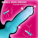 Dog Dildo Realistic Animal Penis With Suction Cup, 7.4Inch Wolf Dildos Fantasy Silicone Anal Toys For Beginners G Spot Stimulation Women Strap On(Blue)