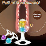 3Pcs Luxury Silicone Set With Jeweled Design, Crystal Ball, G-Spot & Prostate Stimulation, O-Base For Safety, Ideal For Men, Women, And Couples