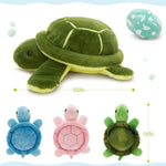 5Pcs Turtle Stuffed Animals With Babies Inside, 17.5 Inch Green Stuffed Turtle Plush Toys Set, Cute Sea Animal Toys Gift For Kids Girls Boys Birthday Christmas